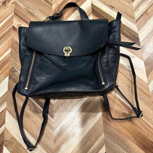 Fossil Amelia Black Leather Backpack